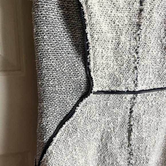 rebecca taylor Zip Tweed Combo Dress in Pece Size Small 8 - Picture 5 of 10